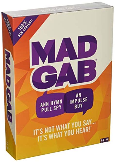 mad gab game|Mad Gab Game for Adults & Teens, Fun Word Puzzle Game for 2 .